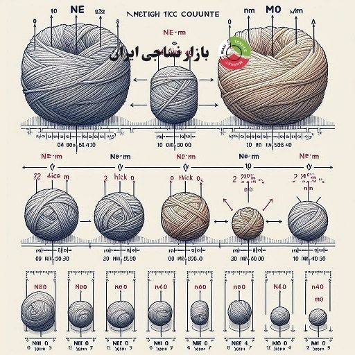 مقایسه ضخامت نخ در سیستم نمره متریک و انگلیسی