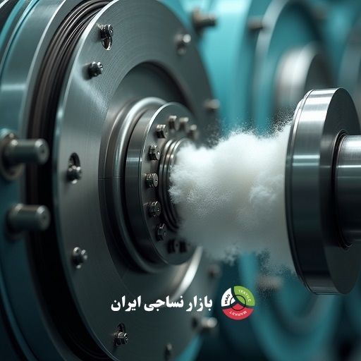 تصویر ماشین ریسندگی اپن اند و مخزن تغذیه الیاف