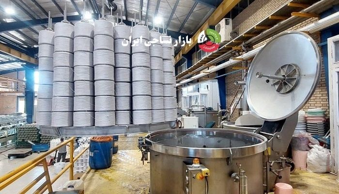 دیگ رنگرزی نخ پنبه ای در کارخانه رنگرزی