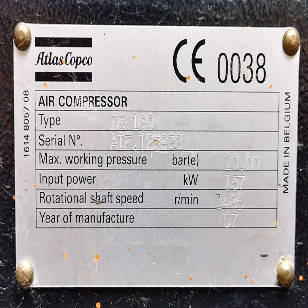 کمپرسور هوای فشرده اطلس کوپکو 10 بار مدل ZR 160