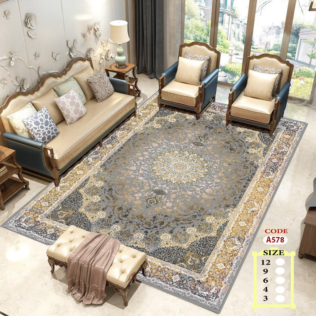 روفرشی کشدار مخمل شانل تراکم بالا طرح وینتیجی کد 578 (4 متری)