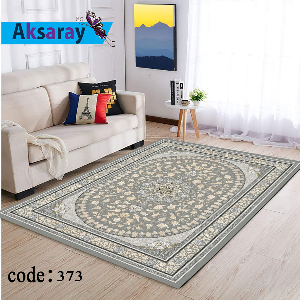 روفرشی کشدار طرح فرش طوسی کد373 (6 متری)