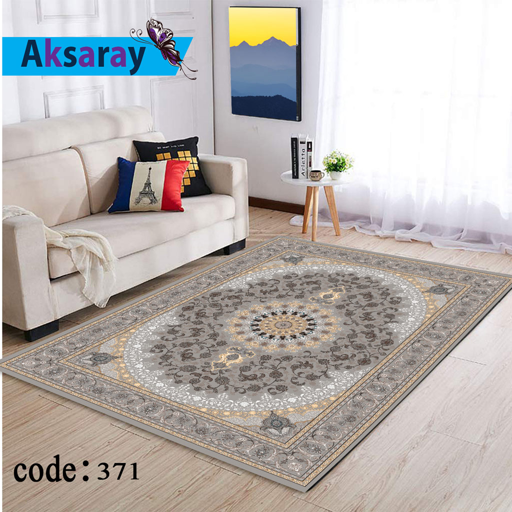 روفرشی مخمل کشدارطرح فرش کد 371 (6 متری)